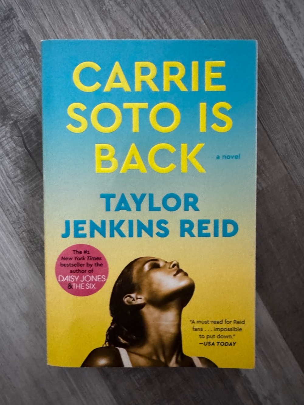 Carrie Soto Is Back by Taylor Jenkins Reid - Yellow & Blue Paperback